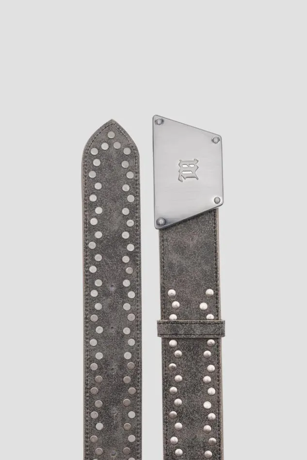 Belts WomenMen MISBHV The 2000 Buckle Belt With Studs Grey