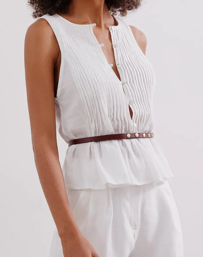 Belts Women ViX Paula Hermanny Slim Belt 8211 Brown
