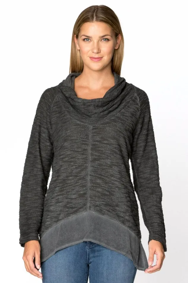 Bibiana Top Oil Wash London Grey Clothing XCVI ShirtsBlouses