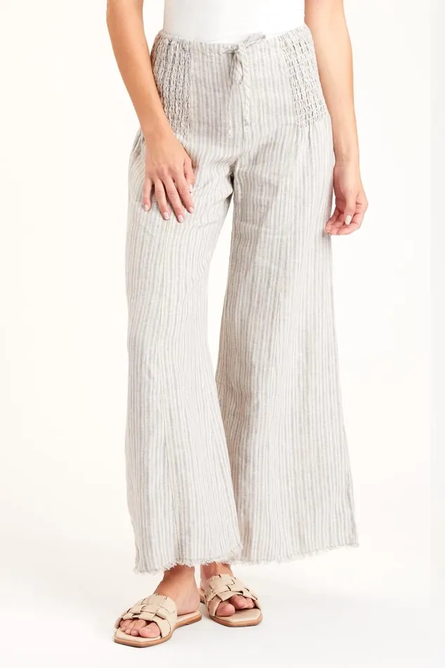Blanc Wide Leg Oatmeal Clothing XCVI Pants