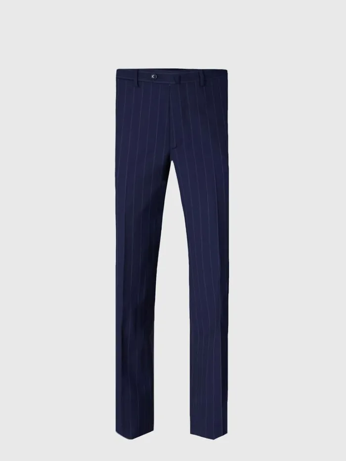 Blazers and Jackets Mens Paul Stuart All Year Wool Stripe Suit Navy