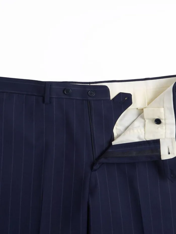 Blazers and Jackets Mens Paul Stuart All Year Wool Stripe Suit Navy