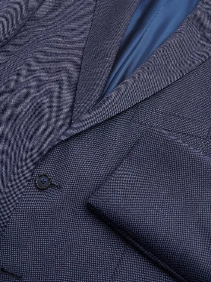 Blazers and Jackets Mens Paul Stuart Blue Pindot Paul Suit Blue