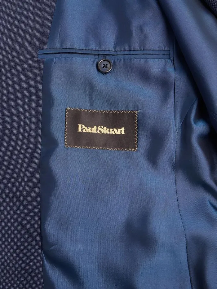 Blazers and Jackets Mens Paul Stuart Blue Pindot Paul Suit Blue