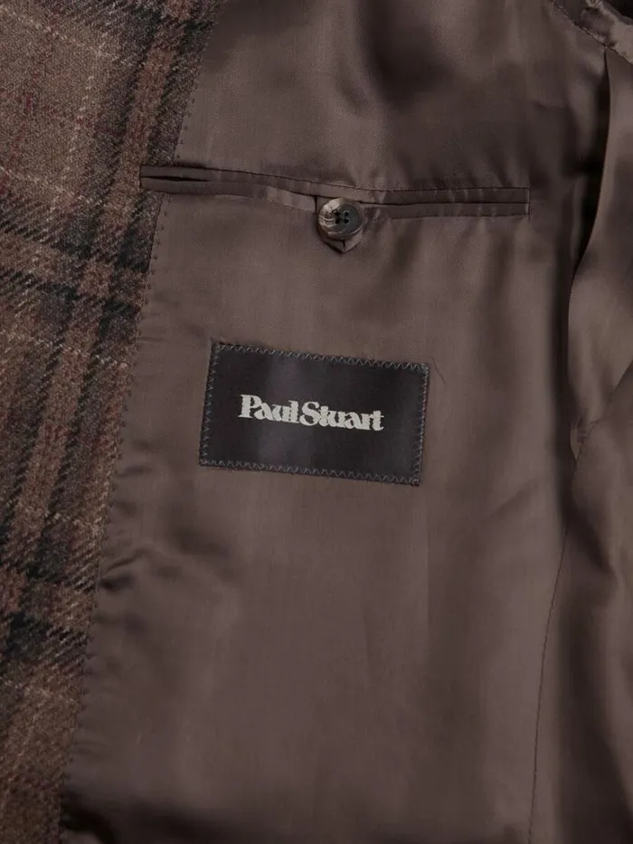 Blazers and Jackets Mens Paul Stuart Brown Plaid Wool Sport Jacket Tanbrown Blazers and Jackets Mens Paul Stuart Brown Plaid Wool Sport Jacket Tanbrown