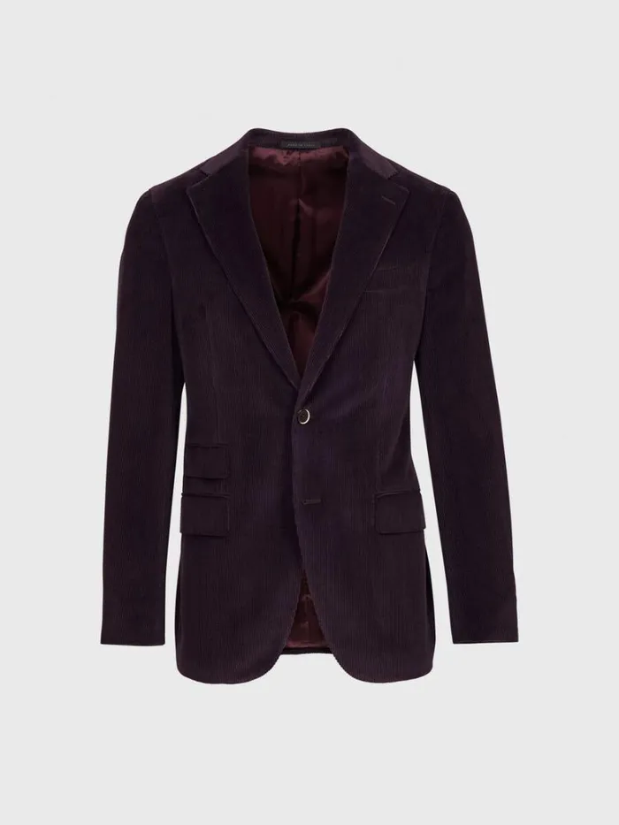 Blazers and Jackets Mens Paul Stuart Cotton And Cashmere Corduroy Jacket Aubergine