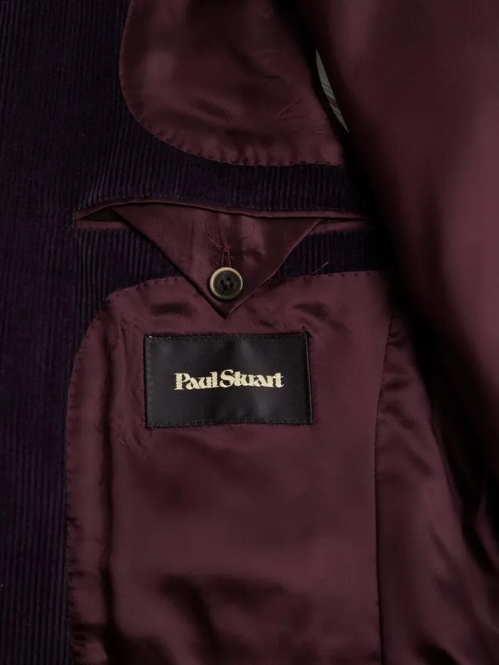Blazers and Jackets Mens Paul Stuart Cotton And Cashmere Corduroy Jacket Aubergine