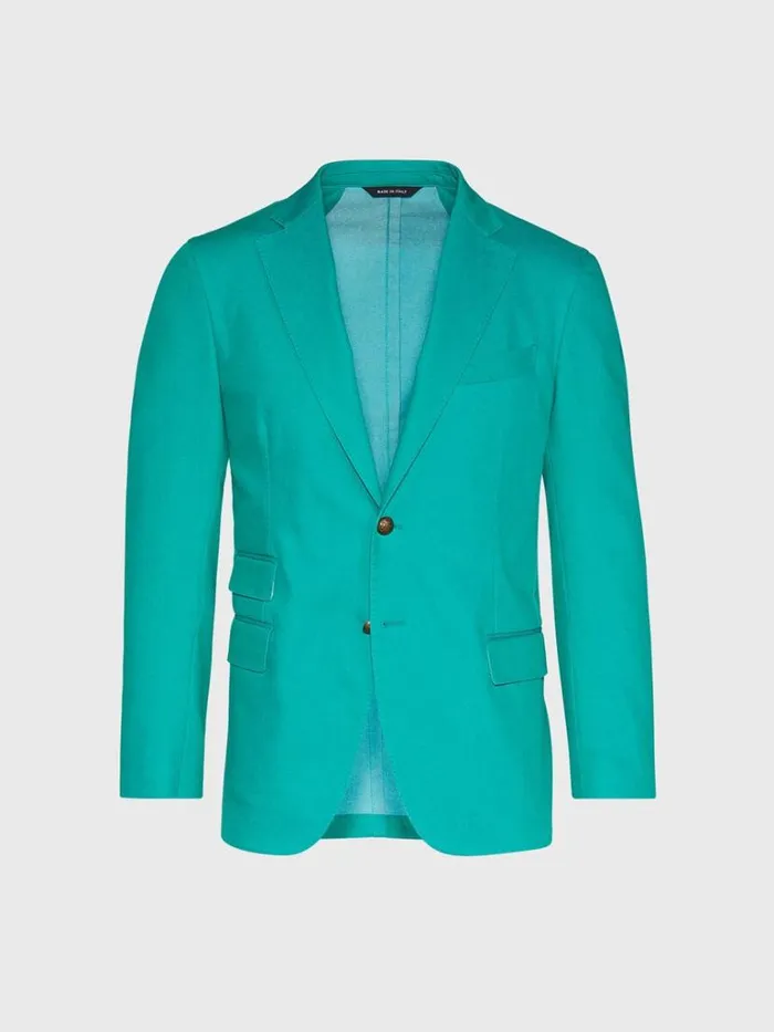 Blazers and Jackets Mens Paul Stuart Cotton Denim Jacket Green