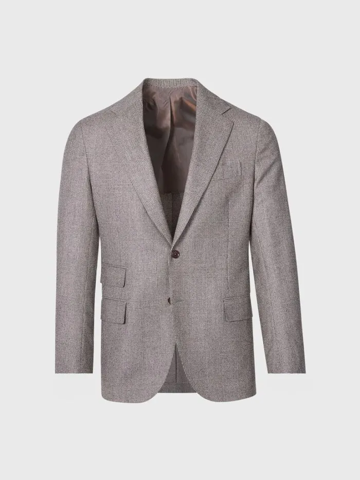 Blazers and Jackets Mens Paul Stuart Glen Plaid Wool Suit Brown