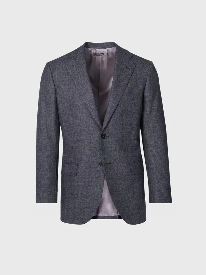 Blazers and Jackets Mens Paul Stuart Heather Nailhead Wool Andrew Suit Charcoal