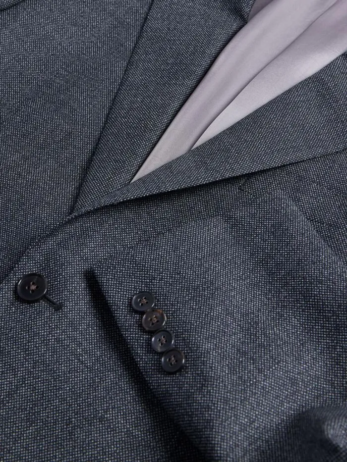 Blazers and Jackets Mens Paul Stuart Heather Nailhead Wool Andrew Suit Charcoal
