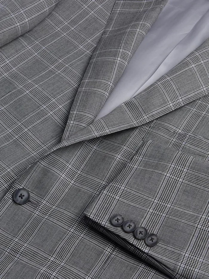 Blazers and Jackets Mens Paul Stuart Paul Fit Glen Plaid Cashmere Sport Jacket Blackwhitenavy
