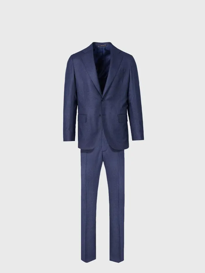 Blazers and Jackets Mens Paul Stuart Plaid Soft Shoulder Suit Navy