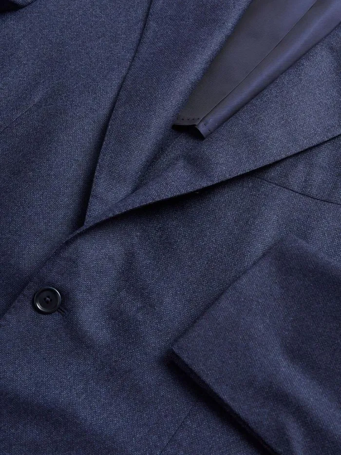 Blazers and Jackets Mens Paul Stuart Plaid Soft Shoulder Suit Navy