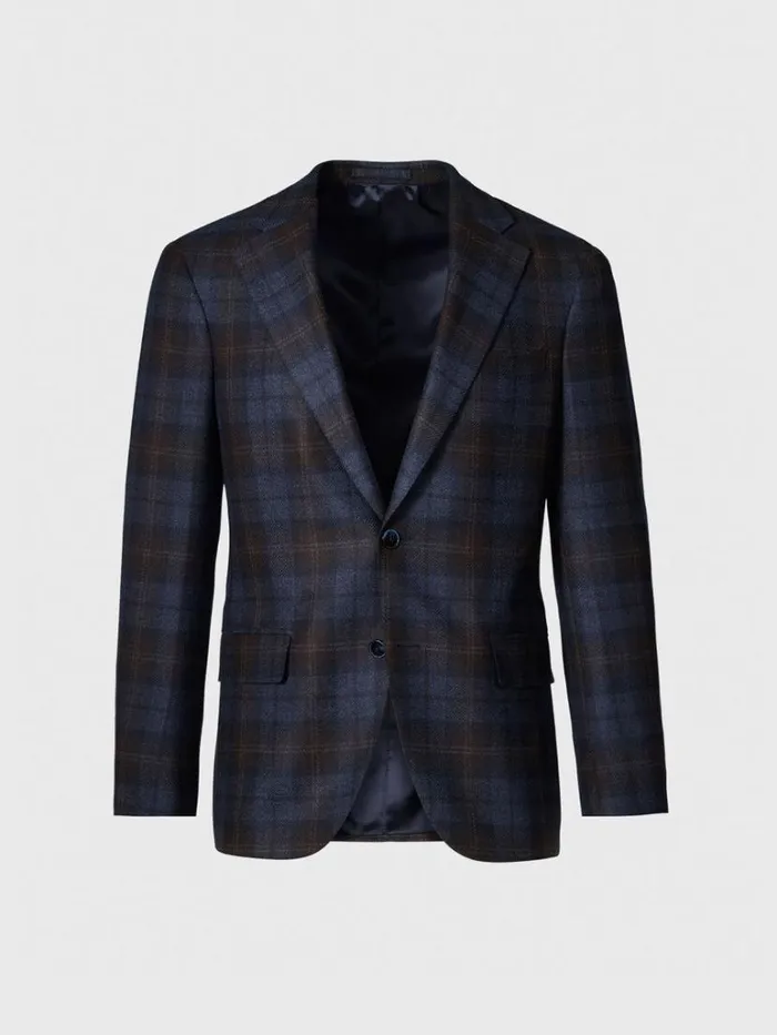 Blazers and Jackets Mens Paul Stuart Plaid Sport Jacket Browngrey
