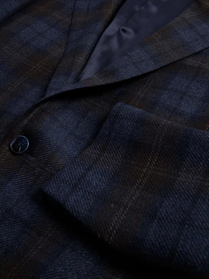Blazers and Jackets Mens Paul Stuart Plaid Sport Jacket Browngrey