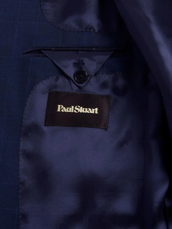 Blazers and Jackets Mens Paul Stuart Plaid Sport Jacket Navy