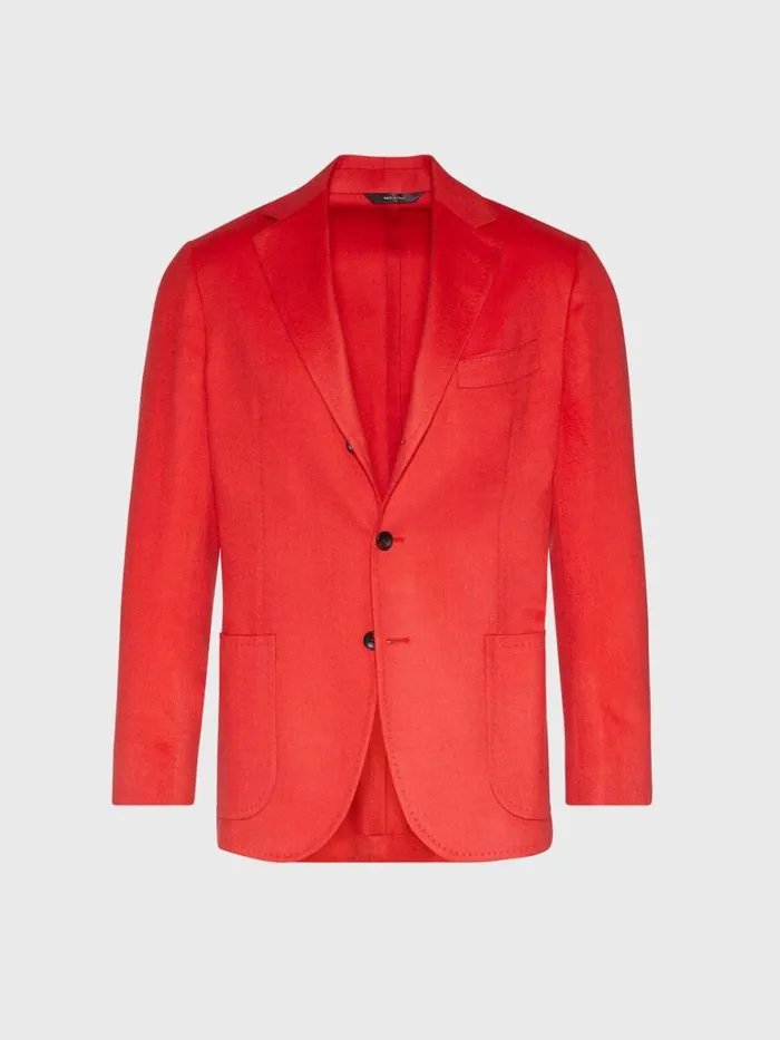 Blazers and Jackets Mens Paul Stuart Red Cashmere Soft Jacket Red