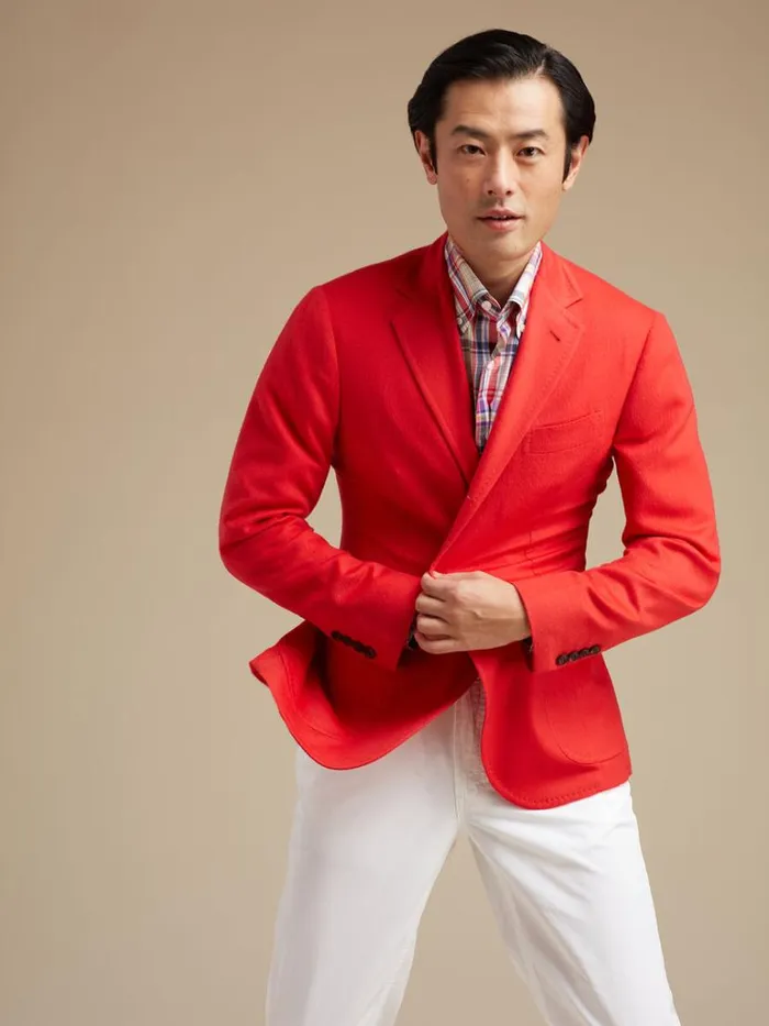 Blazers and Jackets Mens Paul Stuart Red Cashmere Soft Jacket Red Blazers and Jackets Mens Paul Stuart Red Cashmere Soft Jacket Red