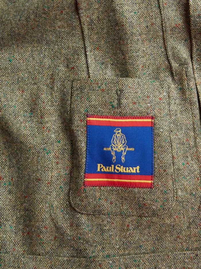 Blazers and Jackets Mens Paul Stuart Shetland Wool Tweed Jacket Moss