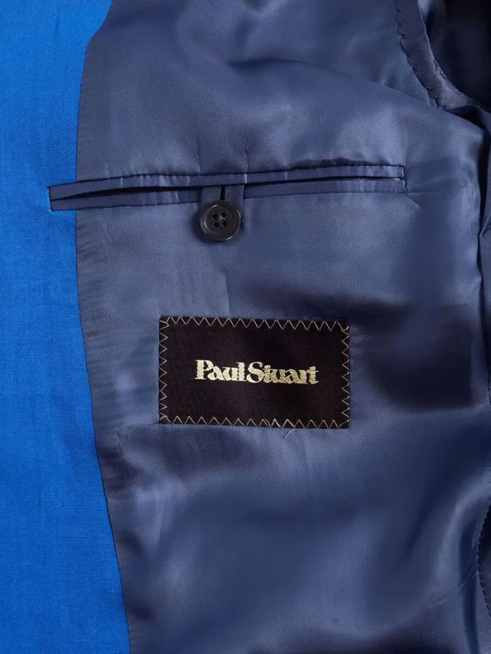 Blazers and Jackets Mens Paul Stuart Silk and Linen Summer Sport Jacket Royal Blue