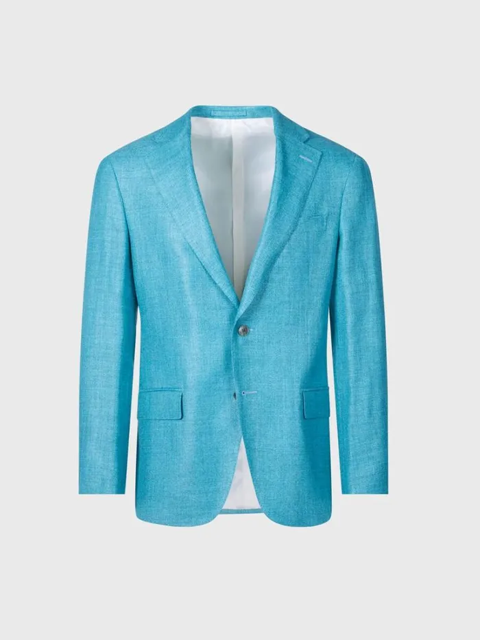 Blazers and Jackets Mens Paul Stuart Solid Summer Sport Jacket Blue