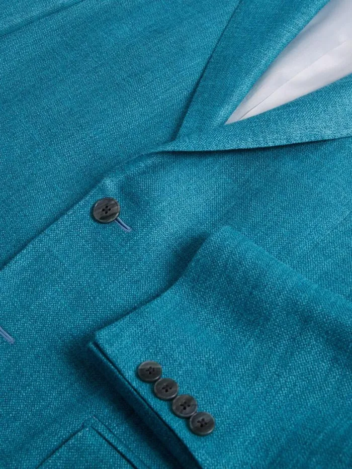 Blazers and Jackets Mens Paul Stuart Solid Summer Sport Jacket Blue