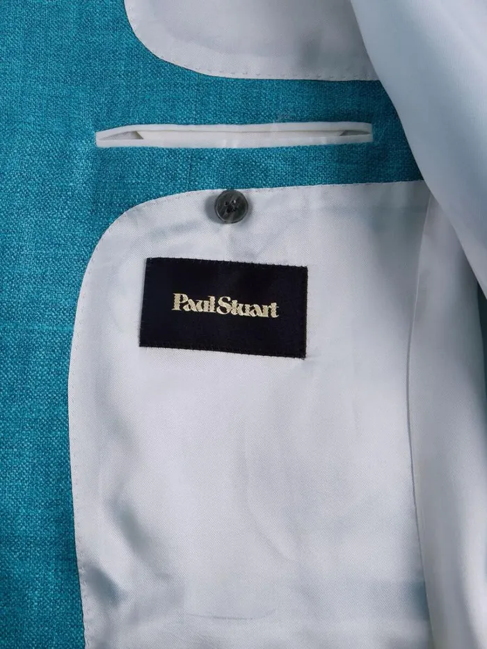 Blazers and Jackets Mens Paul Stuart Solid Summer Sport Jacket Blue