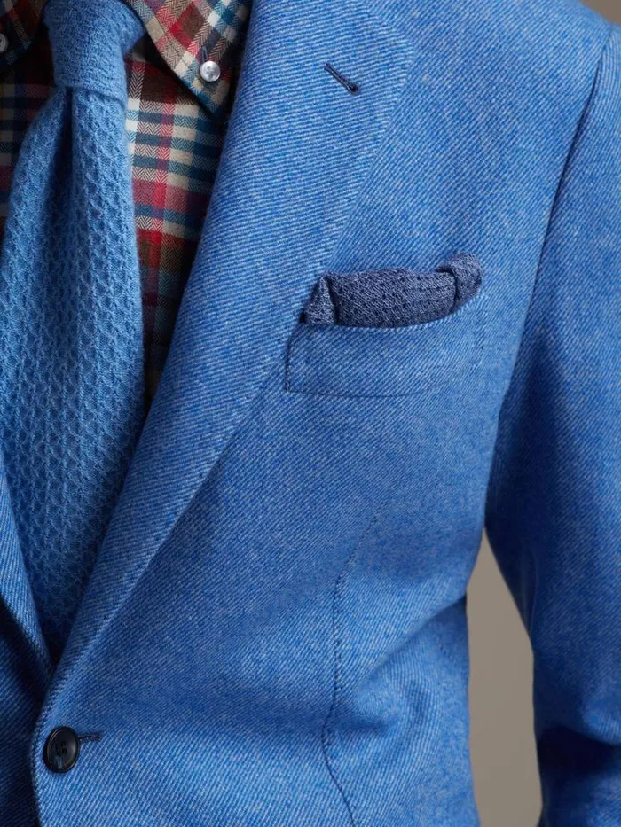 Blazers and Jackets Mens Paul Stuart Solid Wool Soft Constructed Jacket Light Blue