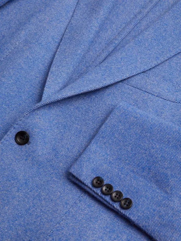 Blazers and Jackets Mens Paul Stuart Solid Wool Soft Constructed Jacket Light Blue