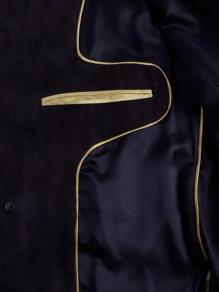 Blazers and Jackets Mens Paul Stuart Suede Blazer Navy