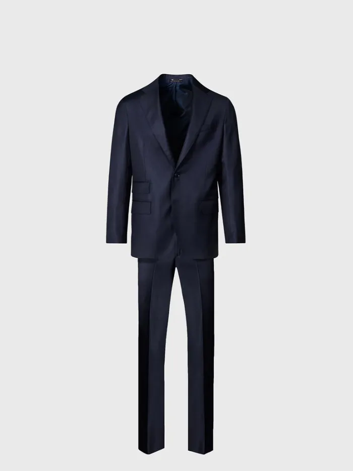 Blazers and Jackets Mens Paul Stuart Super 110s Wool Soft Suit Navy