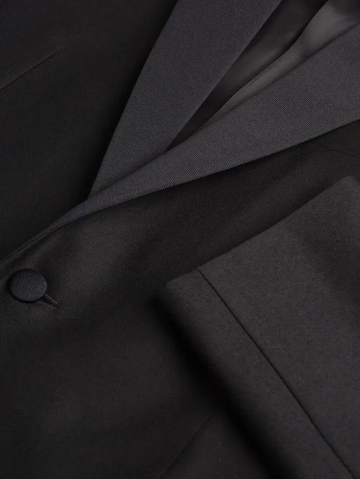 Blazers and Jackets Mens Paul Stuart Super 120s Wool Paul Tuxedo Black