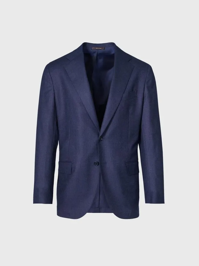 Blazers and Jackets Mens Paul Stuart Textured Solid Wool Suit Navy