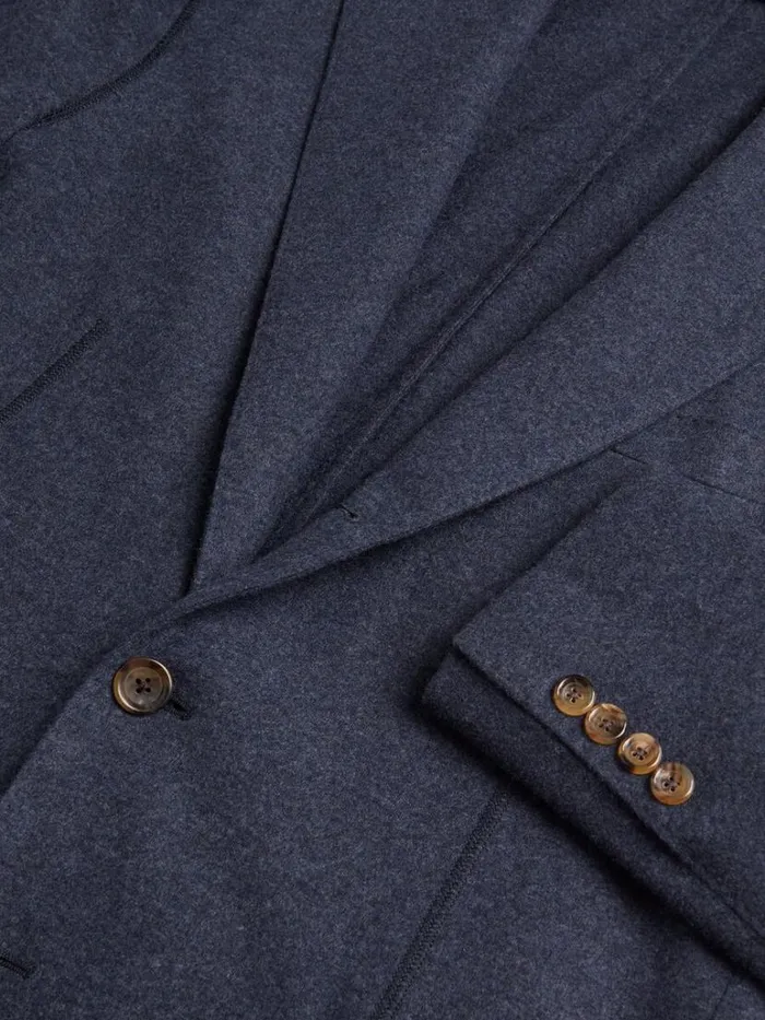 Blazers and Jackets Mens Paul Stuart Wool and Cashmere Jersey Jacket Blue
