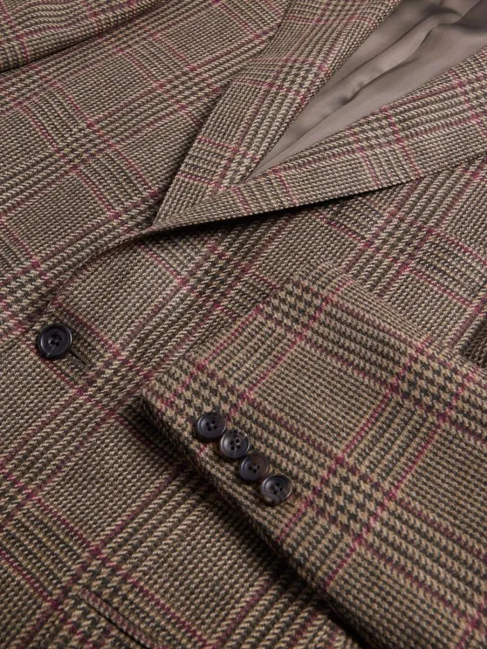 Blazers and Jackets Mens Paul Stuart Wool and Cashmere Plaid Paul Jacket Oliverust