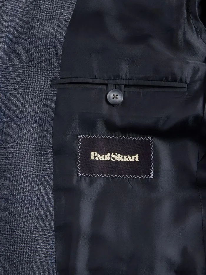 Blazers and Jackets Mens Paul Stuart Wool and Cashmere Plaid Paul Suit Grey