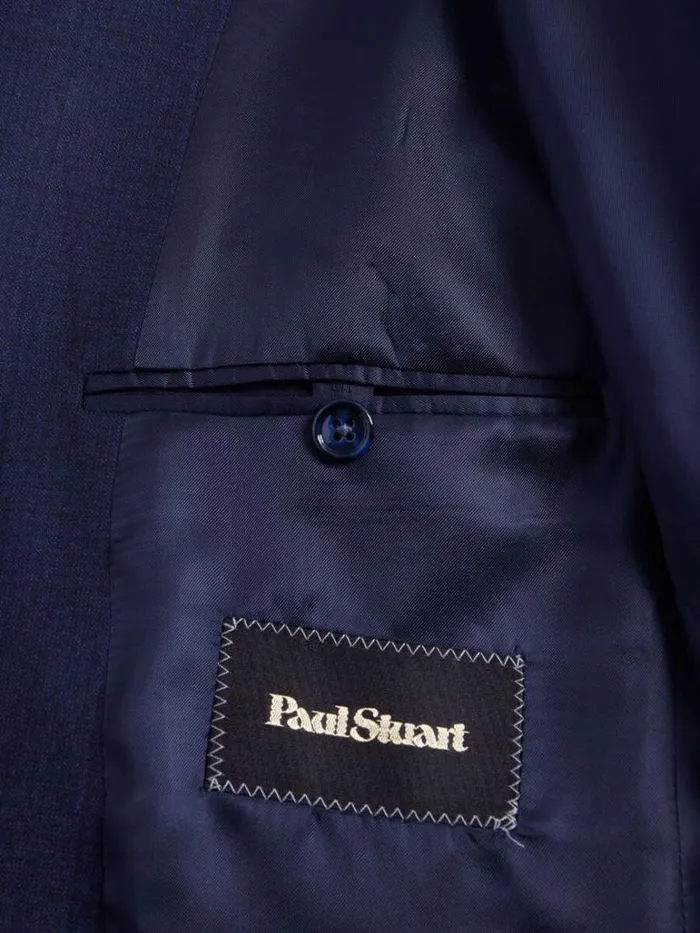 Blazers and Jackets Mens Paul Stuart Wool and Silk Plaid Paul Jacket Navy