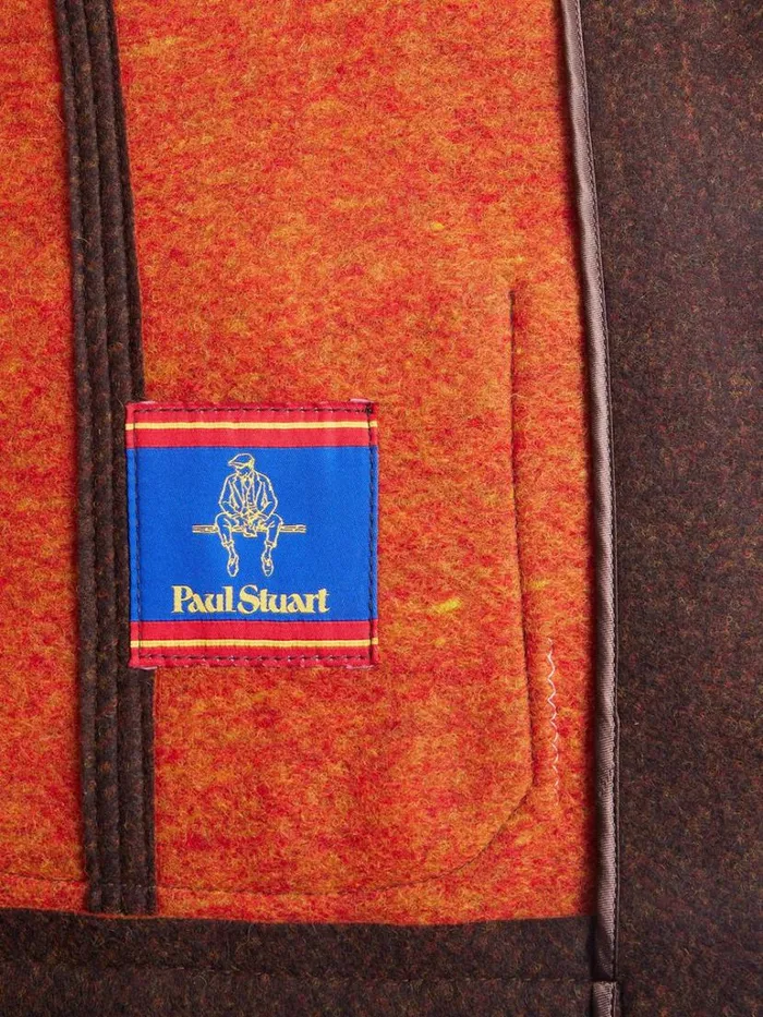 Blazers and Jackets Mens Paul Stuart Wool Raw Edge Jacket Brown