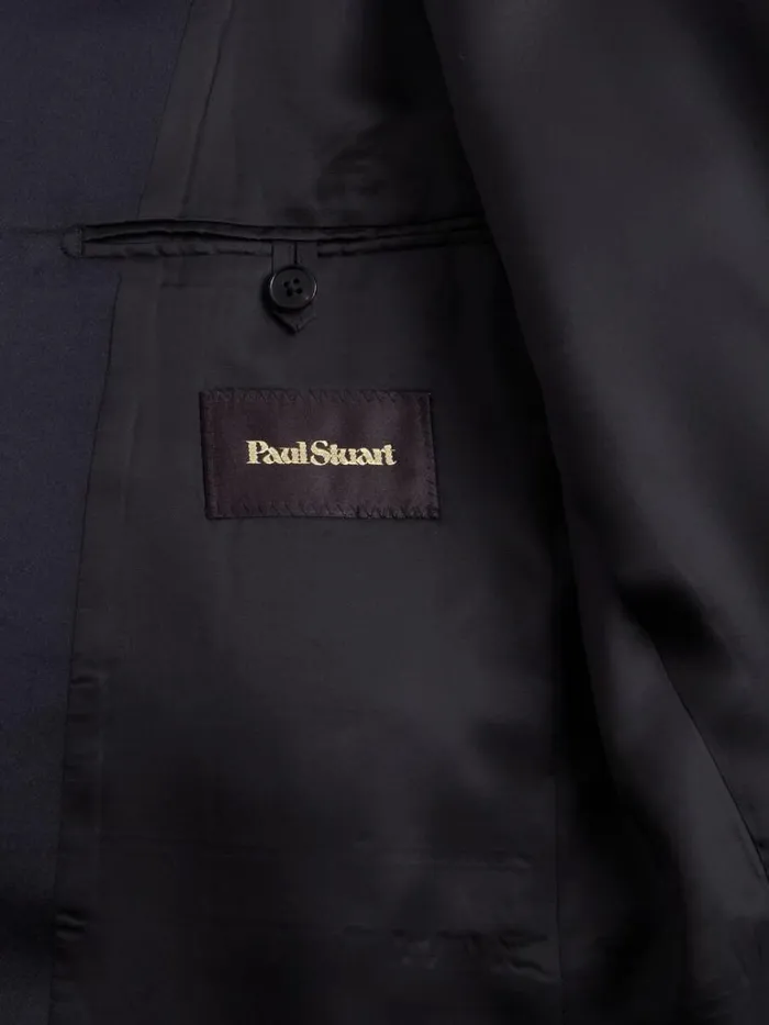 Blazers and Jackets Mens Paul Stuart Wool Tuxedo With Satin Notch Lapel Black