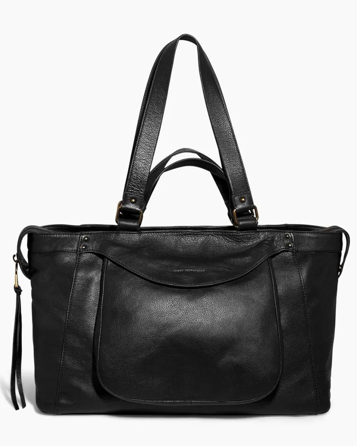 Bleecker XL Tote Black With 14k Yellow Gold Women Aimee Kestenberg Tote Bags