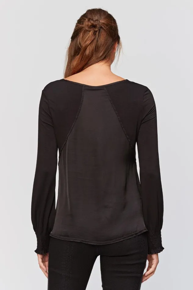 Bluma VNeck Top Black Clothing XCVI ShirtsBlouses