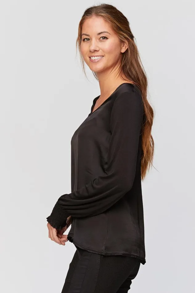 Bluma VNeck Top Black Clothing XCVI ShirtsBlouses