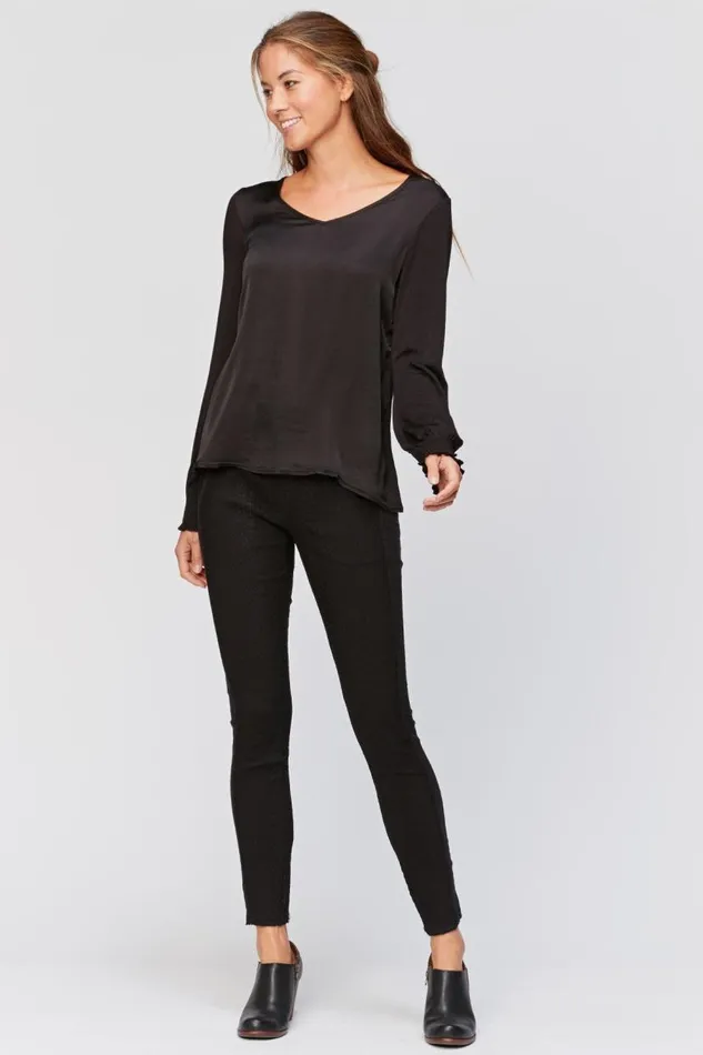 Bluma VNeck Top Black Clothing XCVI ShirtsBlouses