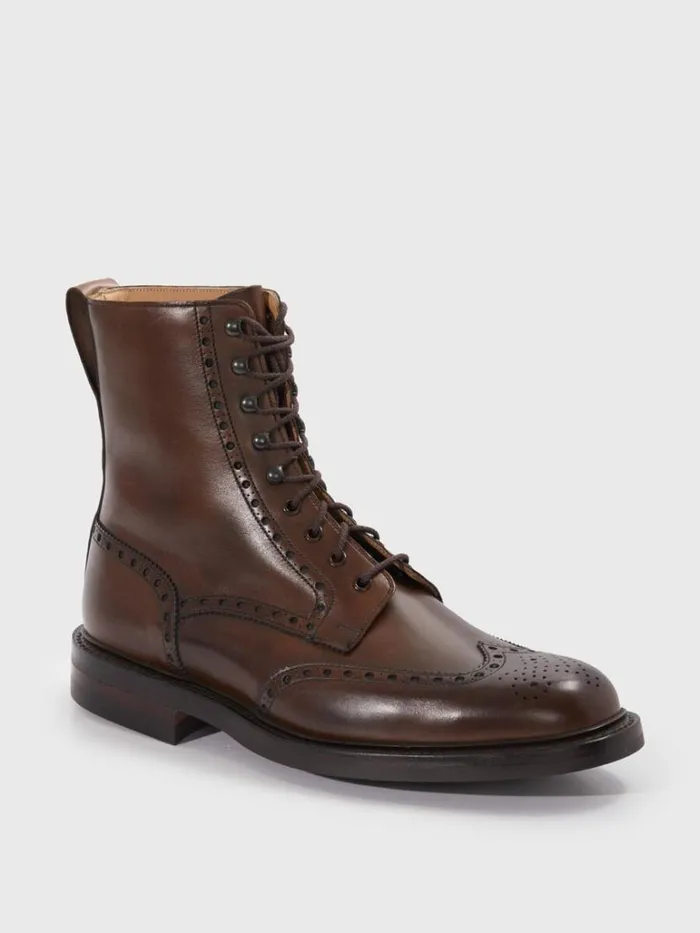 Boots Mens Paul Stuart Nate Leather Derby Boot Dark Brown