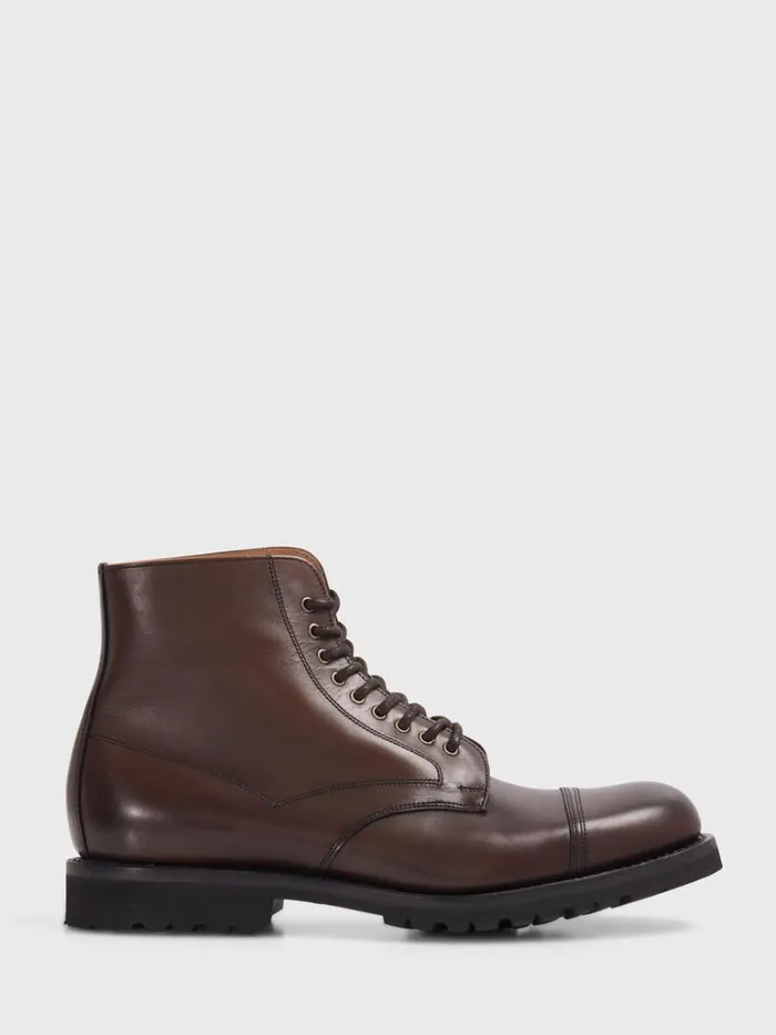 Boots Mens Paul Stuart Nebo Leather Laceup Boot Brown