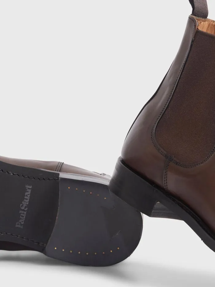 Boots Mens Paul Stuart Nelo Leather Chelsea Boot Brown