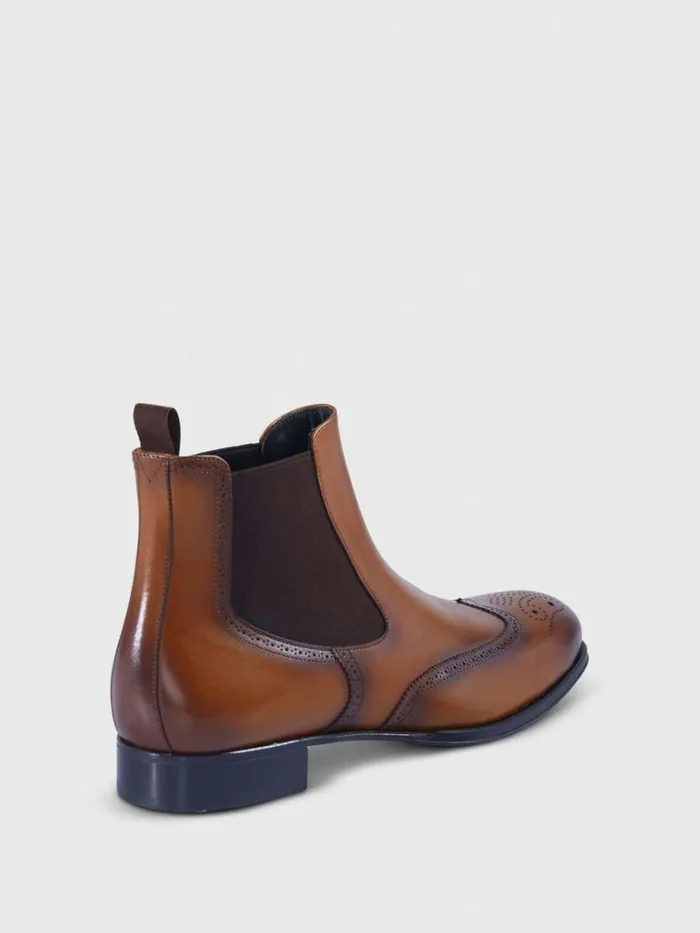 Boots Mens Paul Stuart Wingtip Chelsea Dark Brown