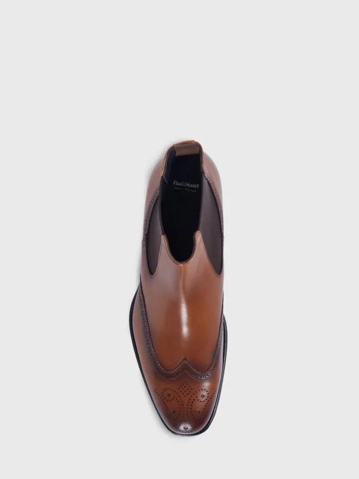 Boots Mens Paul Stuart Wingtip Chelsea Dark Brown