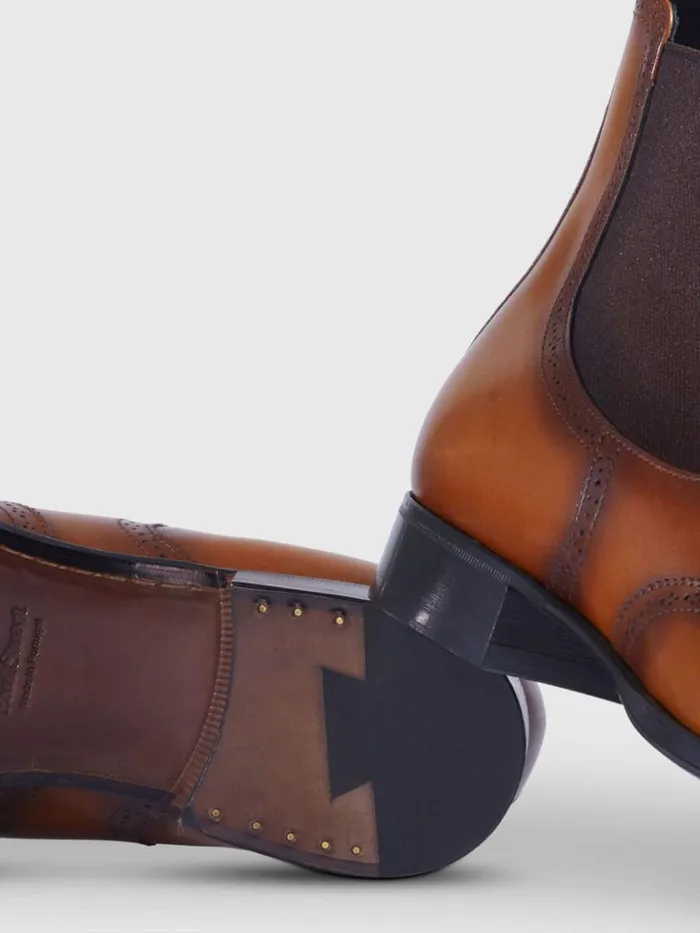 Boots Mens Paul Stuart Wingtip Chelsea Dark Brown